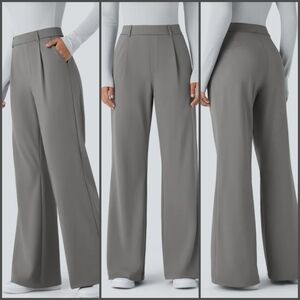 NEW Halara Flex DayStretch High Waisted Pocket Work Flare Pants in Silent Storm